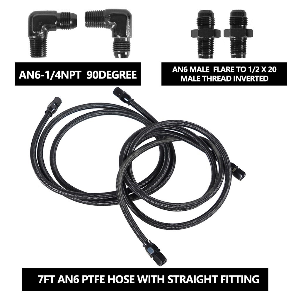 2 X 7Ft AN6 Flexible PTFE Tran - Flexible Hose Braided recension och pris