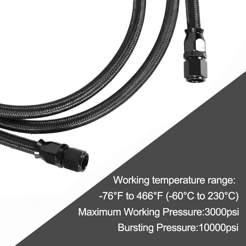 2 X 7Ft AN6 Flexible PTFE Tran - Flexible Hose Braided recension och pris