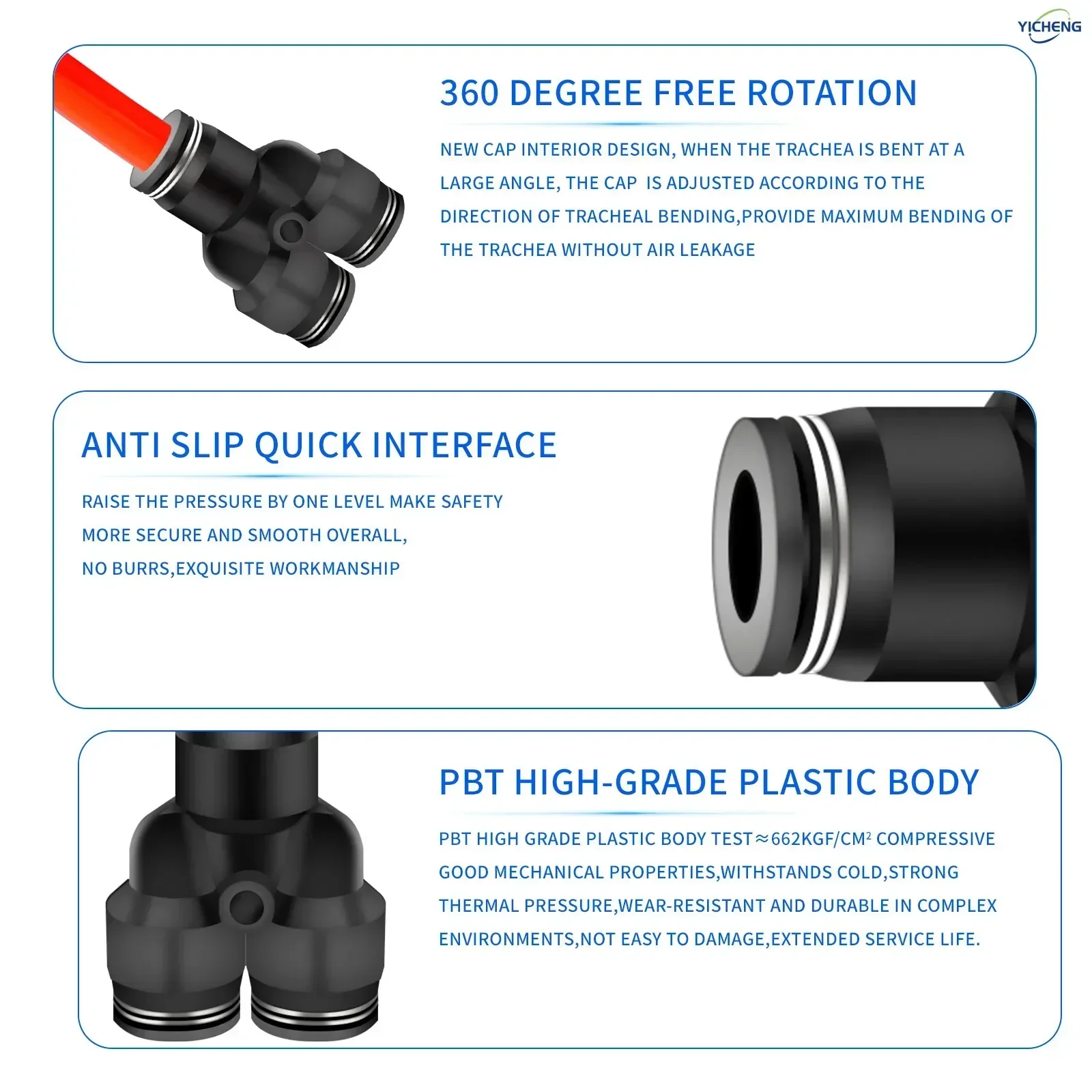 PNEUMATIC Hose Connector 6MM O - Push Fit Connector recension och pris