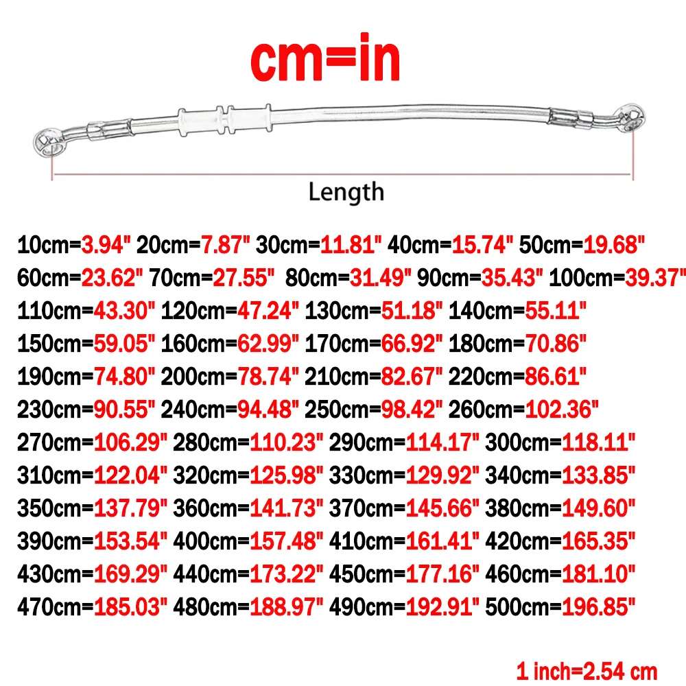 10cm~500cm Motorcycle Brake Cl - Flexible Hose Braided recension och pris