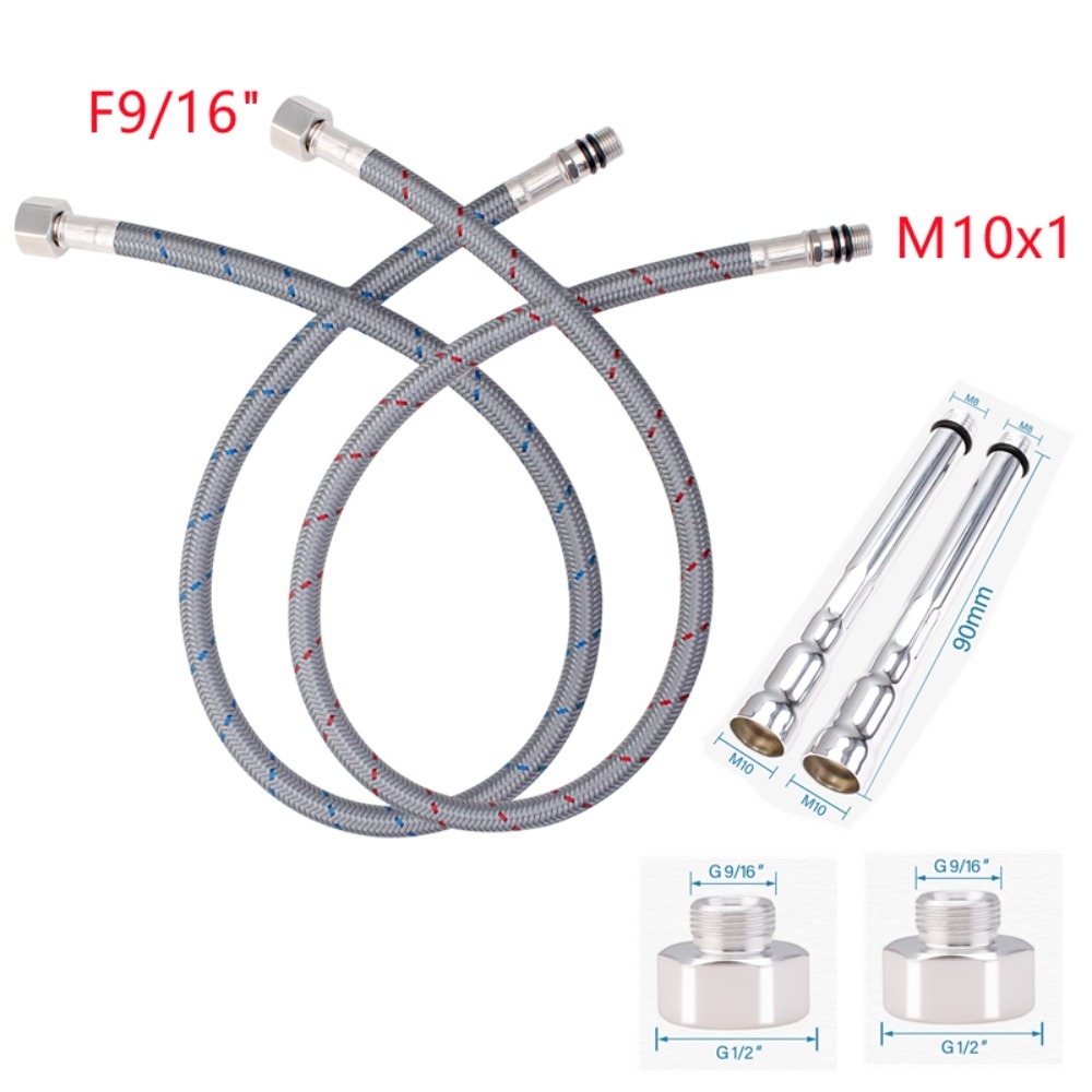 2PCS Flexible Plumbing Pipes G - Flexible Hose Braided recension och pris