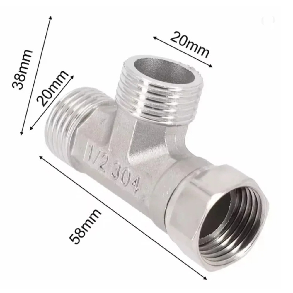 G1/2 Stainless Steel T Adapter - Shower Valve Cartridge recension och pris