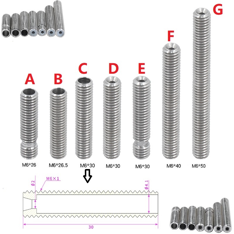 RAMPS 20PCS MK8 Throat M6 Thre - Ptfe Tape Thread recension och pris