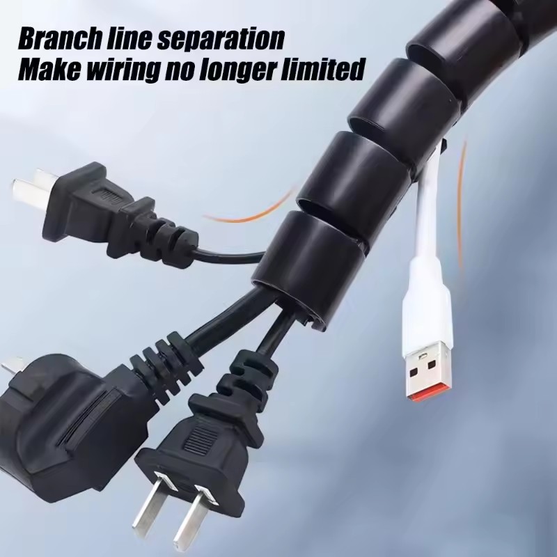 2M Flexible Spiral Cable Organ - Plastic Pipe Clip recension och pris