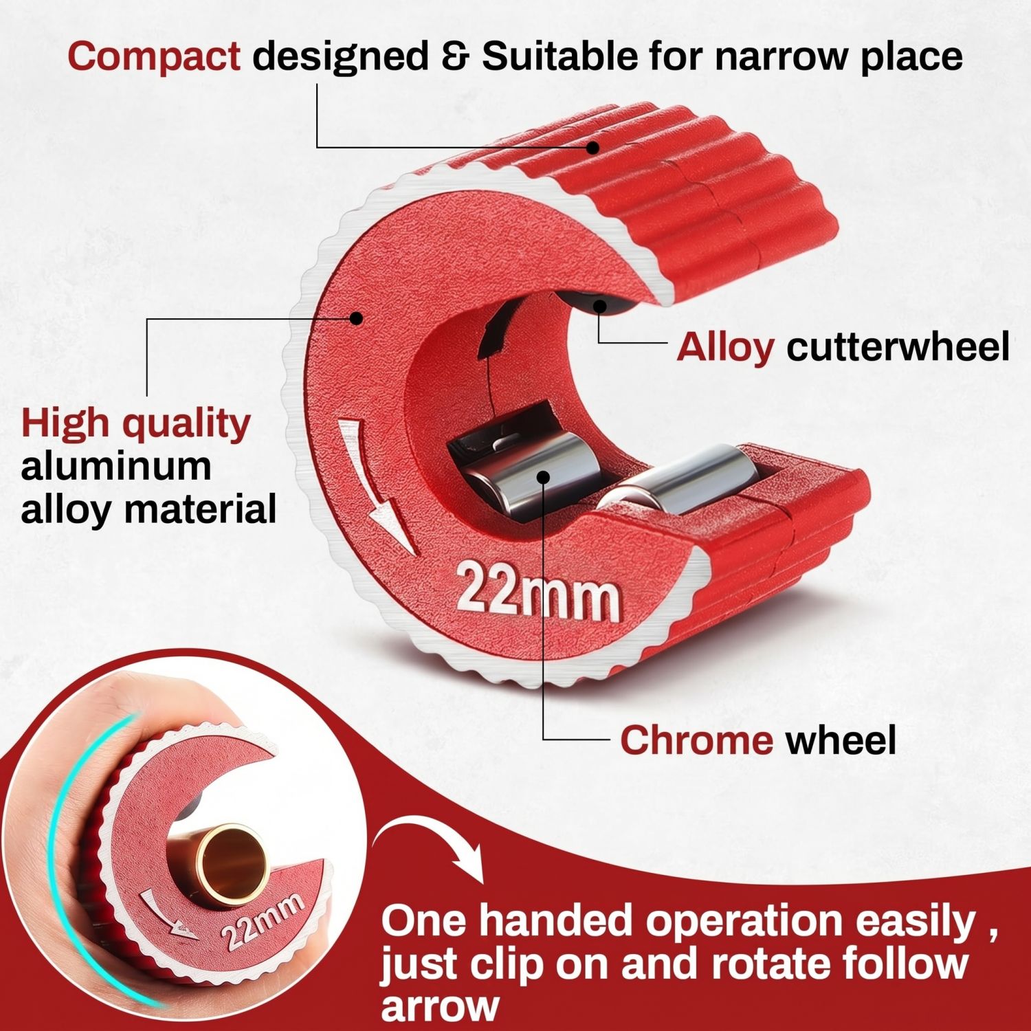 Copper Tubing Cutter Set 3 PCS - Pipe Cutter Ratchet recension och pris