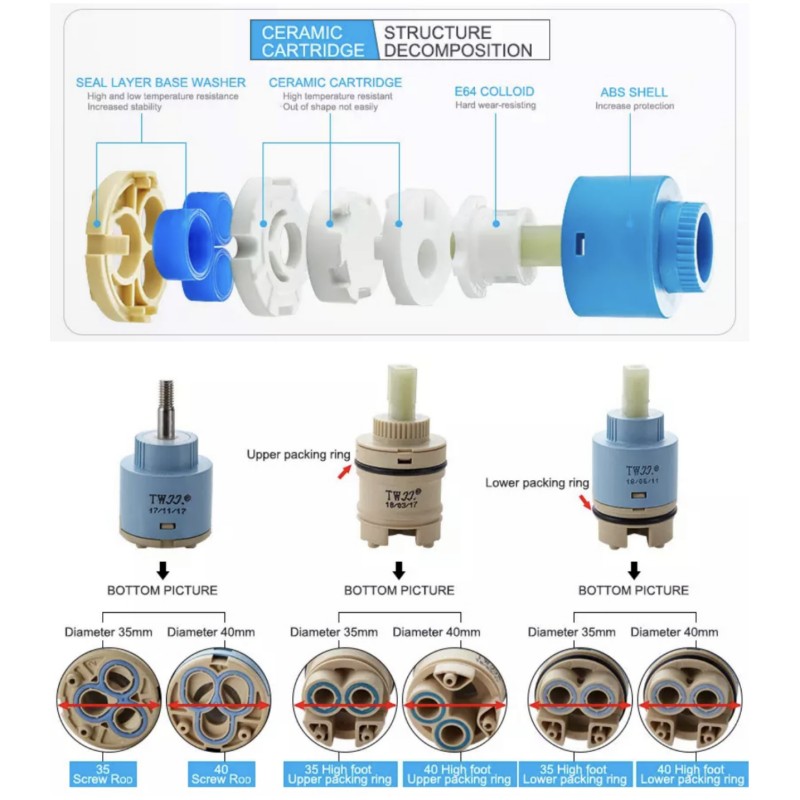 Faucets Mixing Spool Valve 25  - Shower Valve Cartridge recension och pris