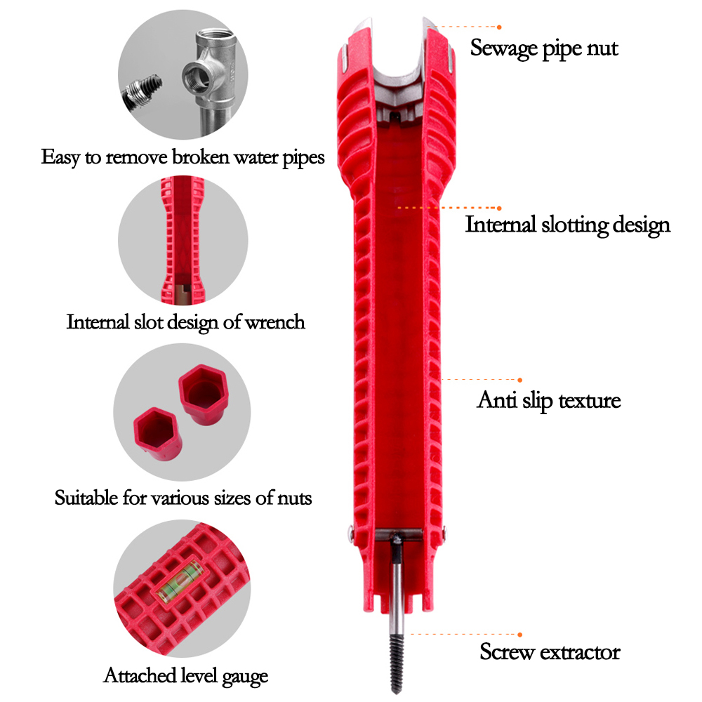 Three head red Sink wrench 8-i - Pipe Freeze Spray recension och pris